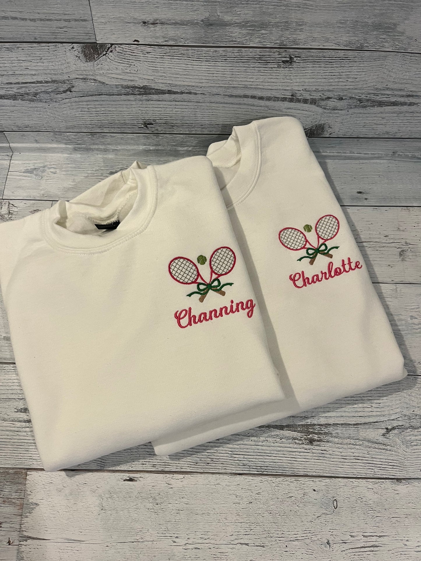 Personalized Embroidered Tennis Sweatshirt