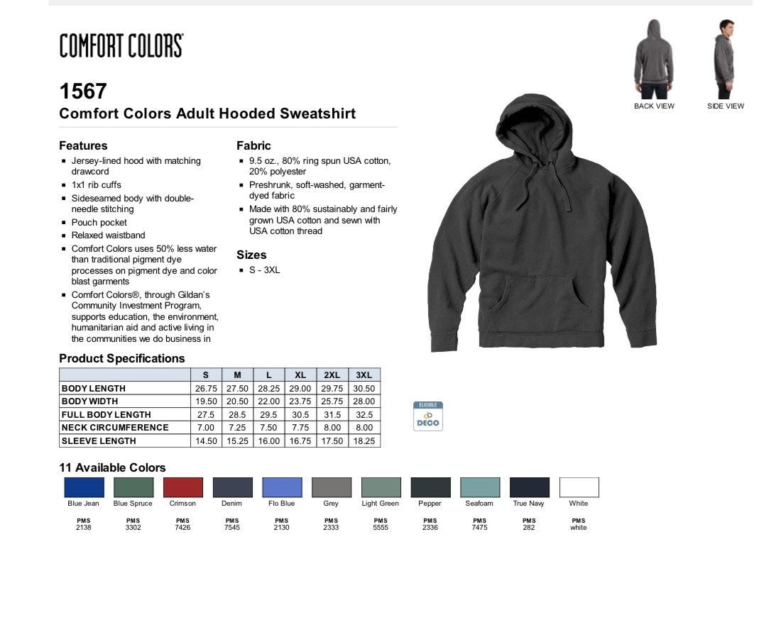 Custom Comfort Color Hoodie | Personalized Hoodie | Gift for Mom | Embroidered Hoodie | Monogrammed Hoodie | Gift for Women |