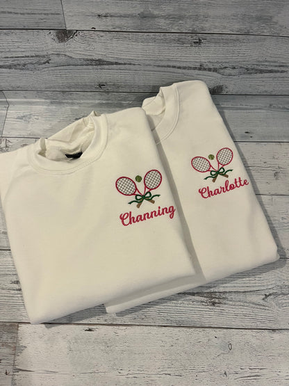 Personalized Embroidered Tennis Sweatshirt