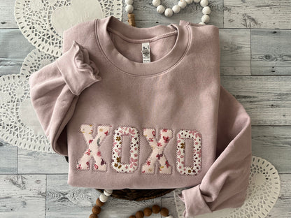 XOXO Applique Valentine Sweatshirt