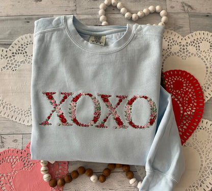 XOXO Embroidered Valentine Sweatshirt