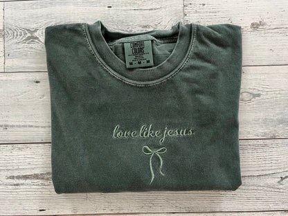 "Love Like Jesus" Embroidered Crewneck