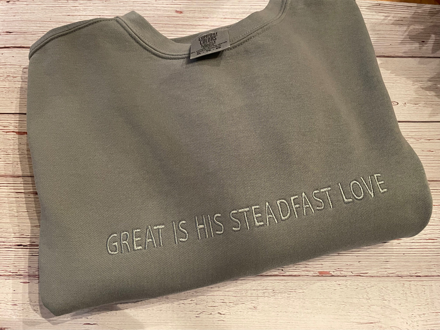 Custom Embroidered Comfort Colors Crewneck | Vintage Embroidered Sweatshirt | Embroidered Crewneck