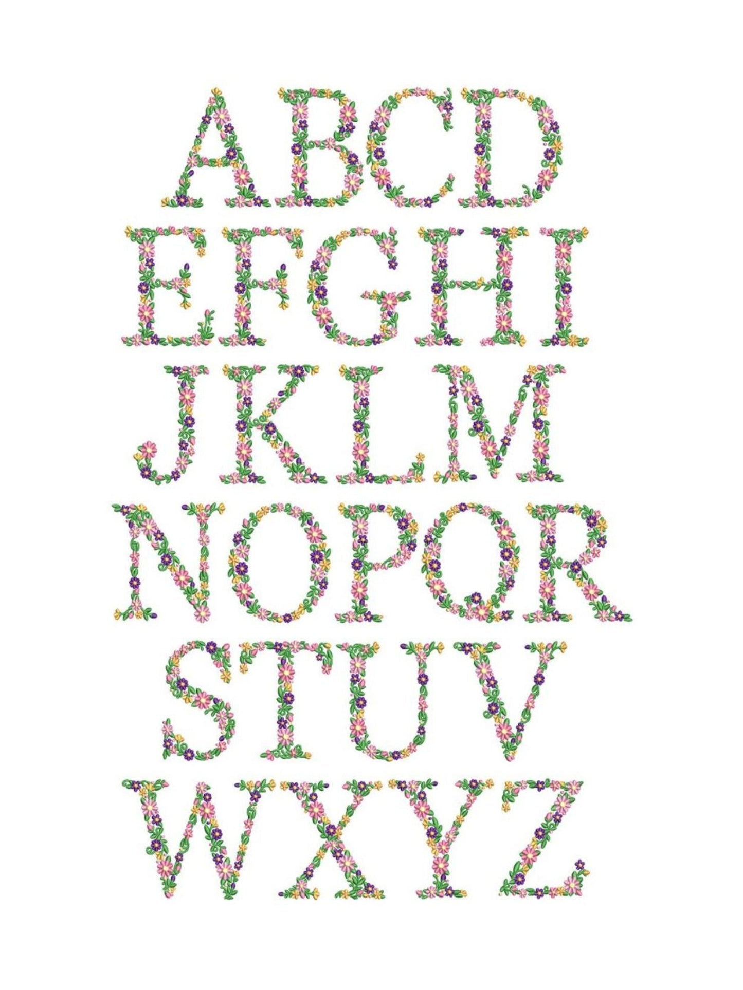 Embroidered Alphabet Hoop Art | Nursery Decor | Embroidered Flower | Embroidered Flower Letter | Birth Announcement | Newborn Photo Prop