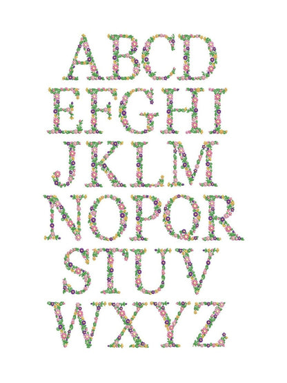 Embroidered Alphabet Hoop Art | Nursery Decor | Embroidered Flower | Embroidered Flower Letter | Birth Announcement | Newborn Photo Prop