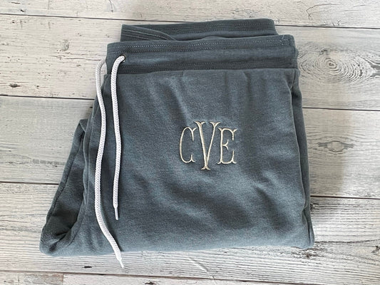 Monogram Jogger | Personalized Jogger | Custom Embroidered Pants | Monogrammed Sweatpants | Unisex Jogger | Bridal Party | Bella + Canvas