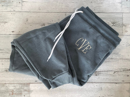 Monogram Jogger | Personalized Jogger | Custom Embroidered Pants | Monogrammed Sweatpants | Unisex Jogger | Bridal Party | Bella + Canvas