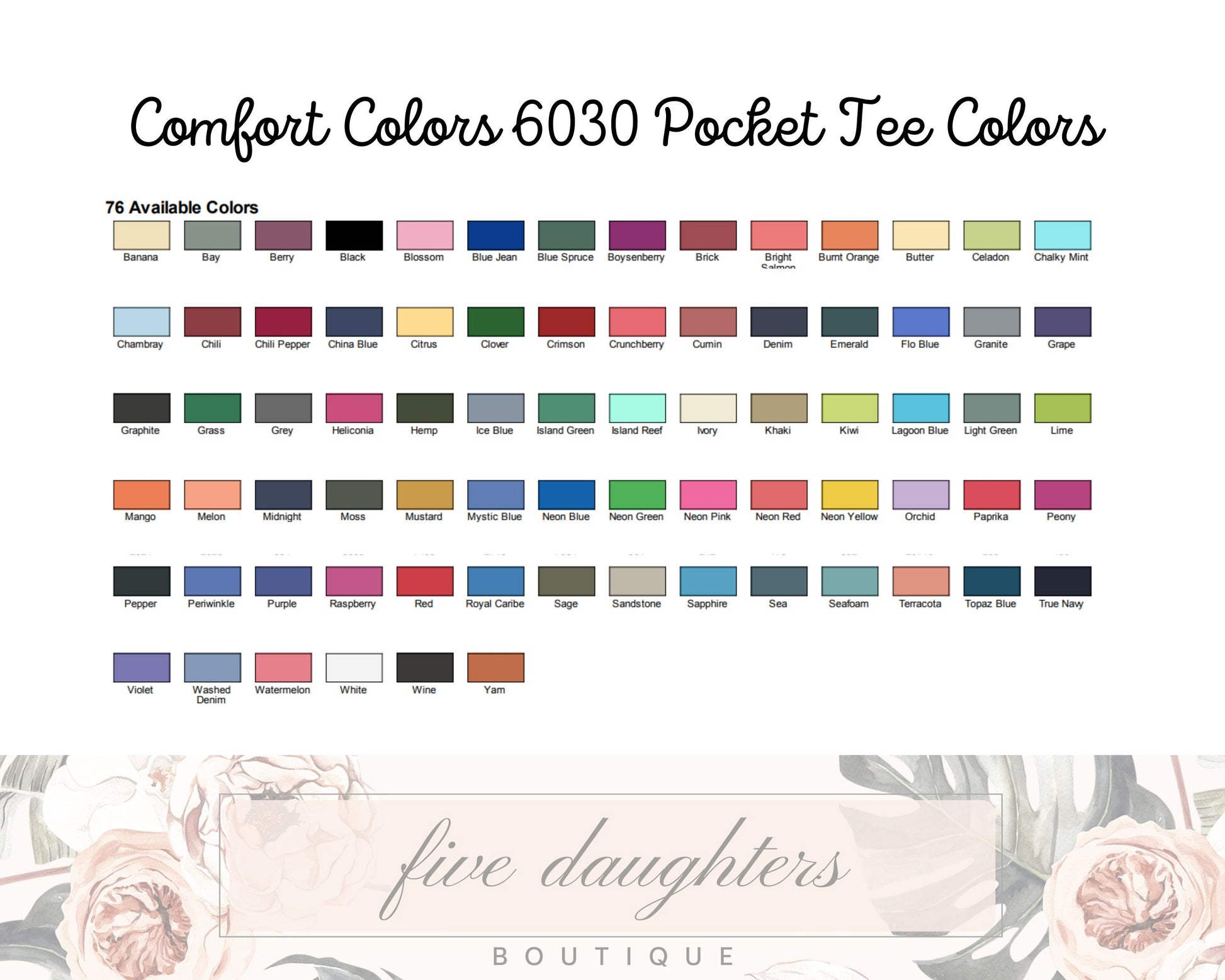 Embroidered Comfort Colors Pocket Tee | Monogrammed Comfort Colors T-Shirt | Embroidered Shirt | Personalized T-Shirt | Monogramed Shirt