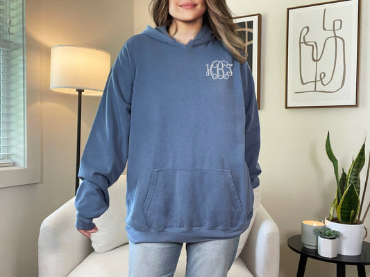 Custom Comfort Color Hoodie | Personalized Hoodie | Gift for Mom | Embroidered Hoodie | Monogrammed Hoodie | Gift for Women |