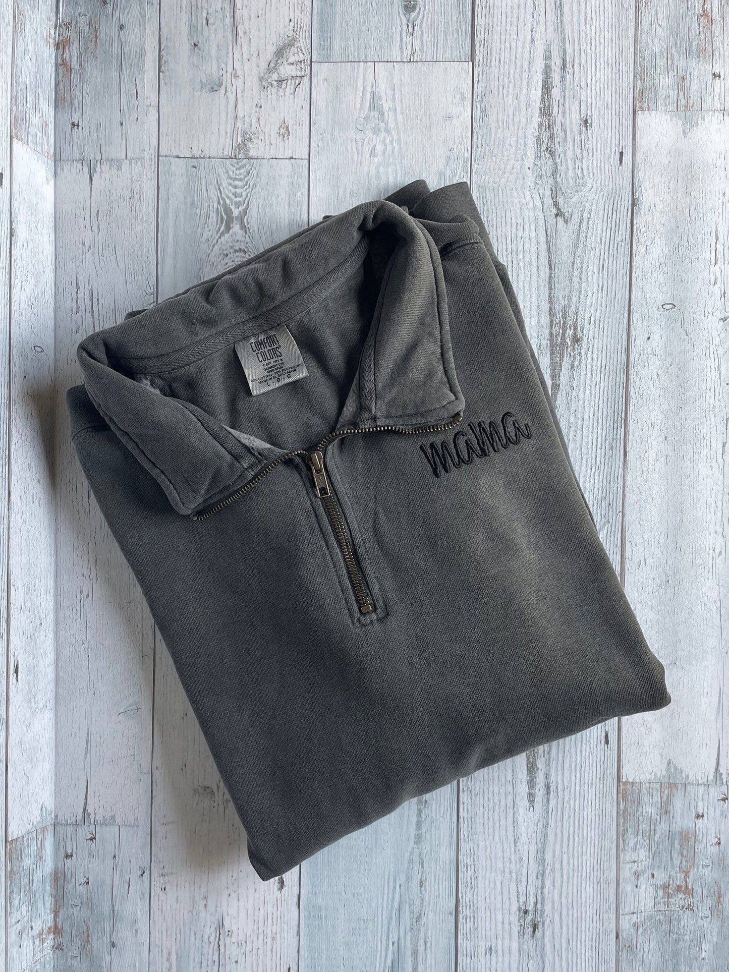 Custom Embroidered Comfort Colors Pullover | Embroidered Quarter Zip | Personalized Quarter Zip | Gift for Her | Bridal Party | Custom Text