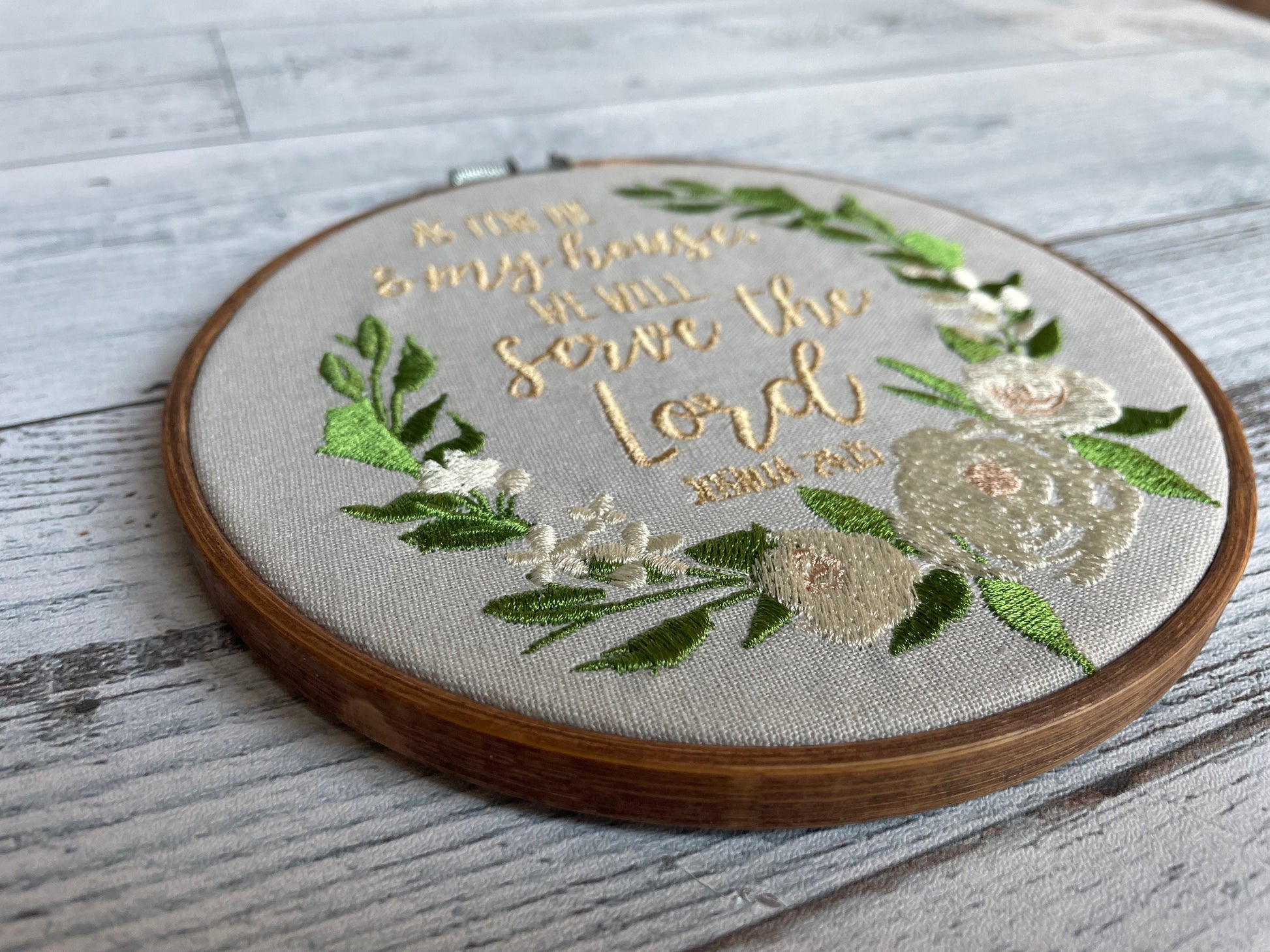 As for me and my house, we will serve the Lord | Joshua 24:15 | Scripture | Christian Art | Embroidery Art | Handmade Gift | Wedding Gift
