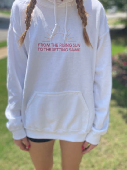 From the Rising Sun to the Setting Same | Christian Clothing |Embroidered Crewneck Sweatshirt | embroidered sweatshirt |embroidered crewneck