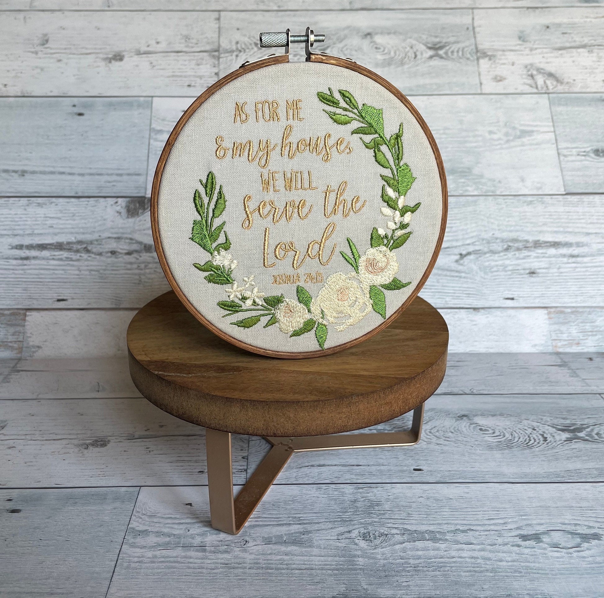 As for me and my house, we will serve the Lord | Joshua 24:15 | Scripture | Christian Art | Embroidery Art | Handmade Gift | Wedding Gift