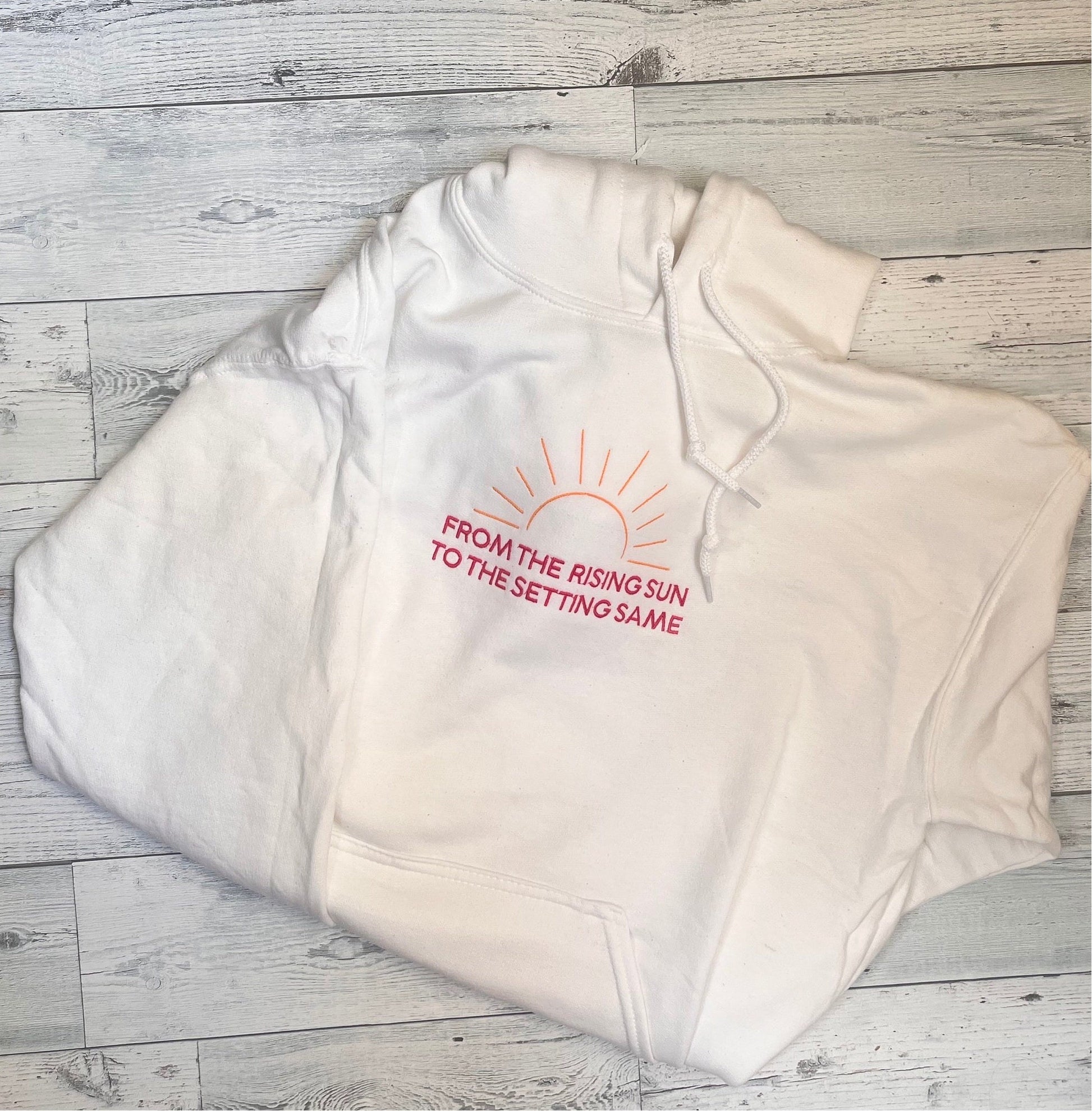 From the Rising Sun to the Setting Same | Christian Clothing |Embroidered Crewneck Sweatshirt | embroidered sweatshirt |embroidered crewneck