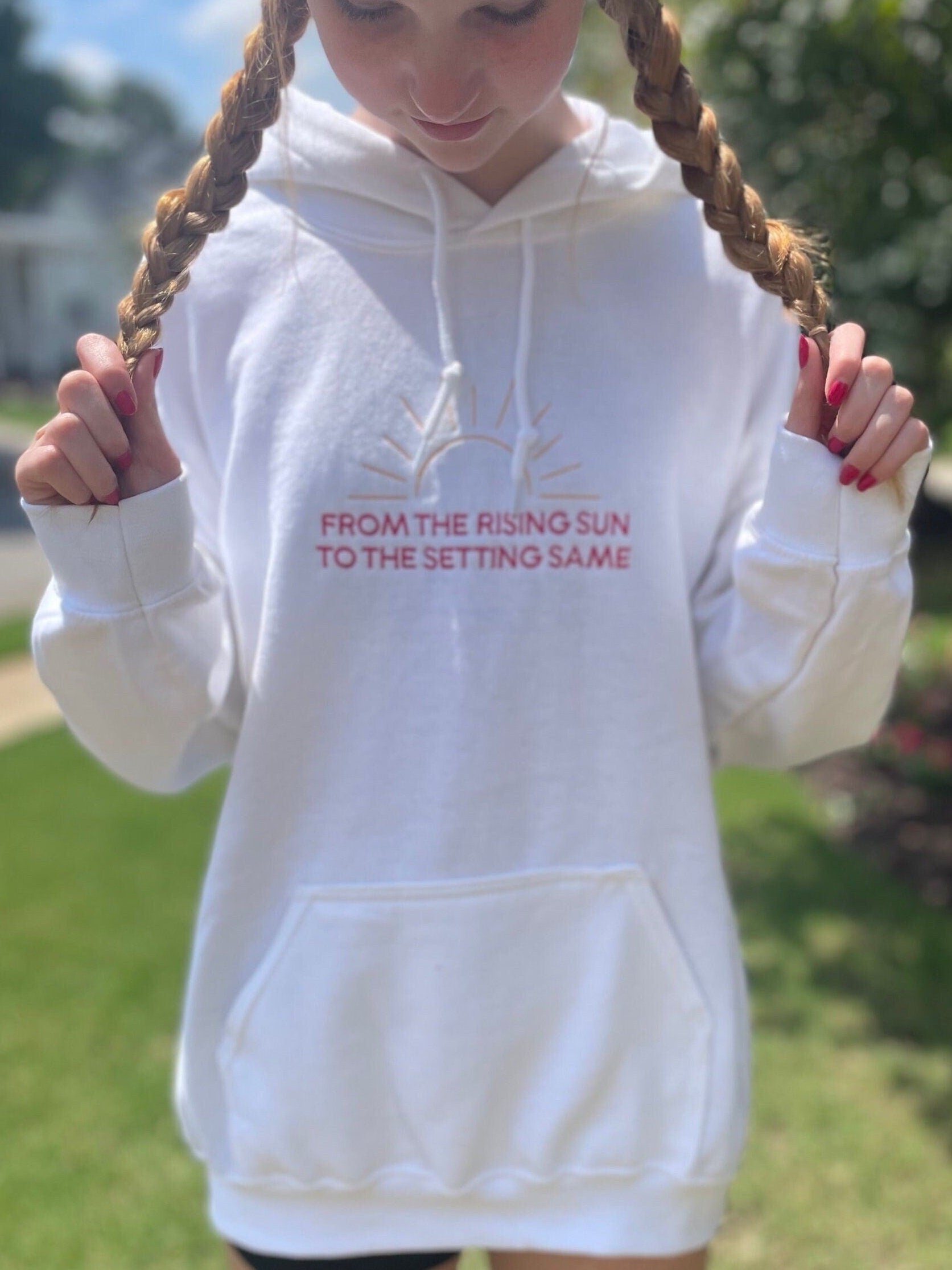 From the Rising Sun to the Setting Same | Christian Clothing |Embroidered Crewneck Sweatshirt | embroidered sweatshirt |embroidered crewneck