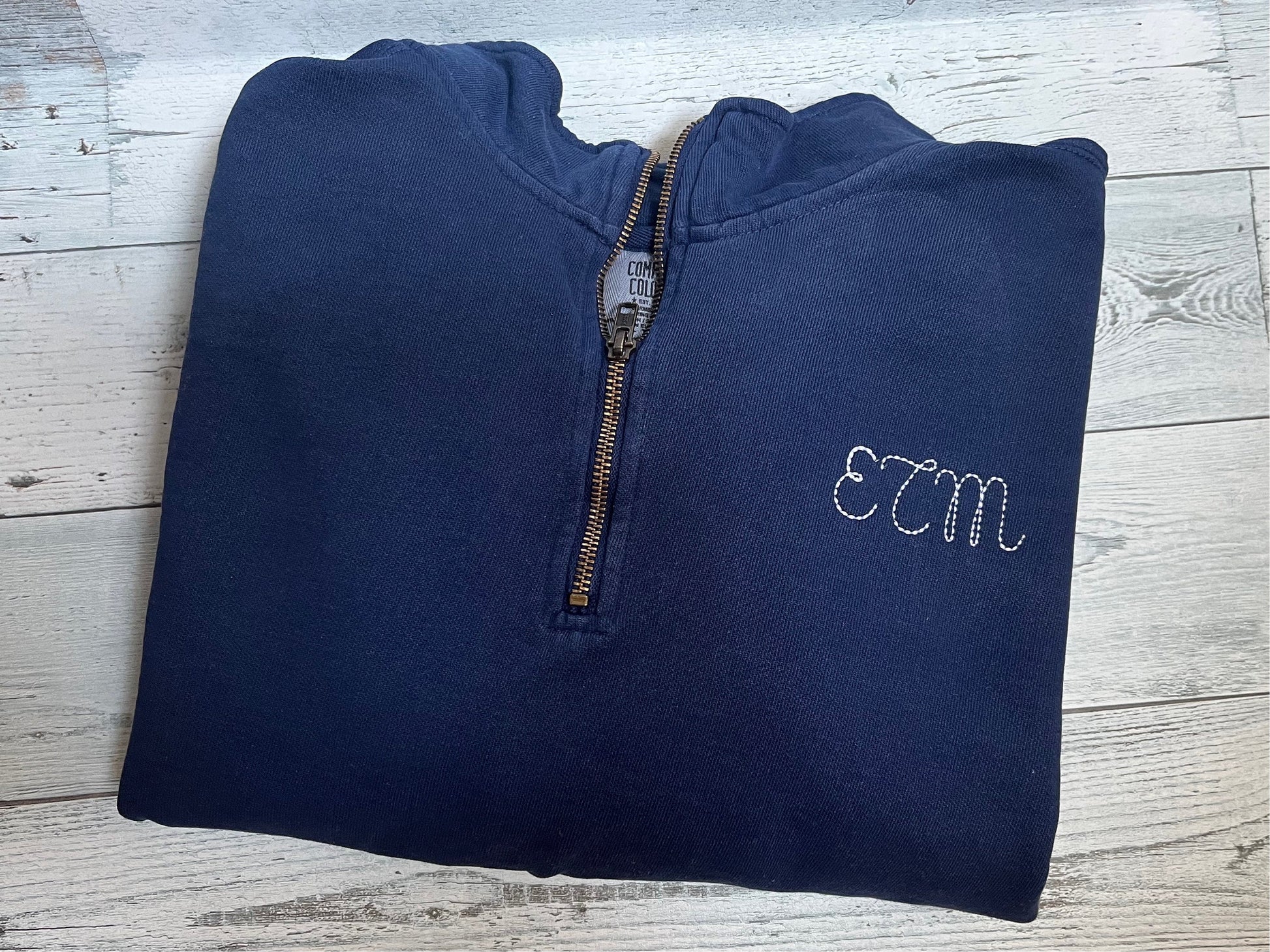 Comfort Colors Monogrammed 1/4 Zip | Monogrammed Comfort Colors Sweatshirt | Embroidered Monogram | Quarter Zip | Bridal Party