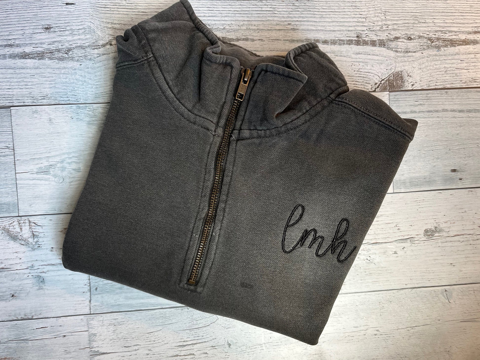 Comfort Colors Monogrammed 1/4 Zip | Monogrammed Comfort Colors Sweatshirt | Embroidered Monogram | Quarter Zip | Bridal Party