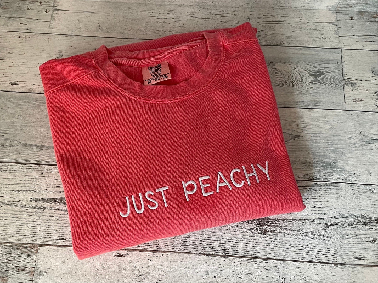 Custom Embroidered Comfort Colors Crewneck | Vintage Embroidered Sweatshirt | Embroidered Crewneck