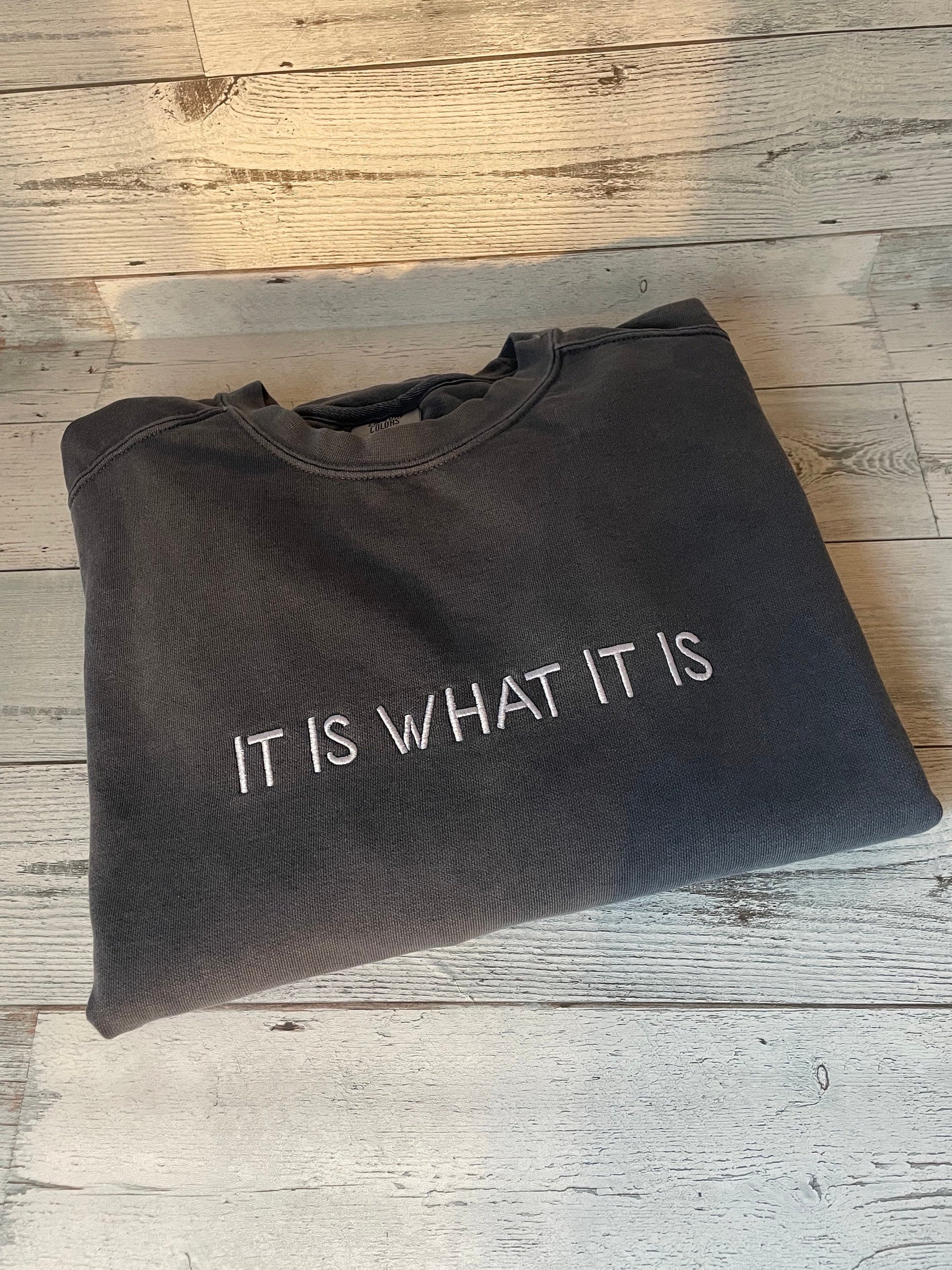 Custom Embroidered Comfort Colors Crewneck | Vintage Embroidered Sweatshirt | Embroidered Crewneck