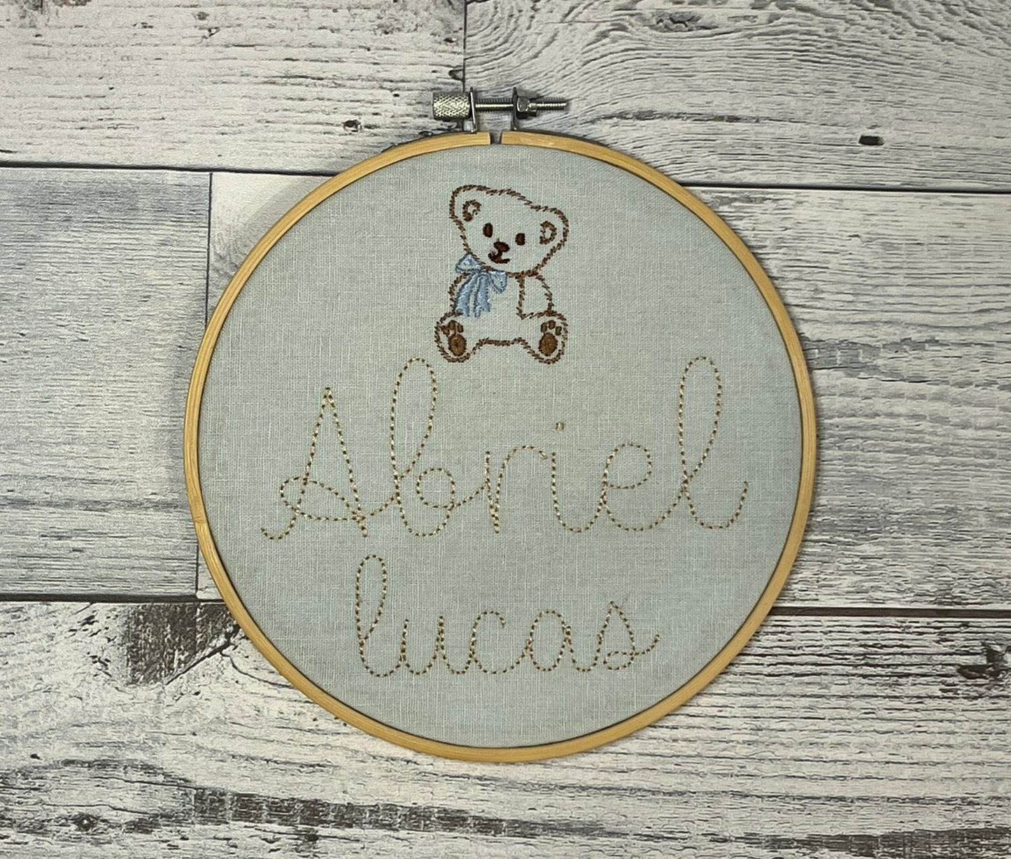 Custom Embroidered Baby Name Announcement | Birth Announcement | Baby Shower Gift | Newborn Photo Prop | Hospital Announcement Sign