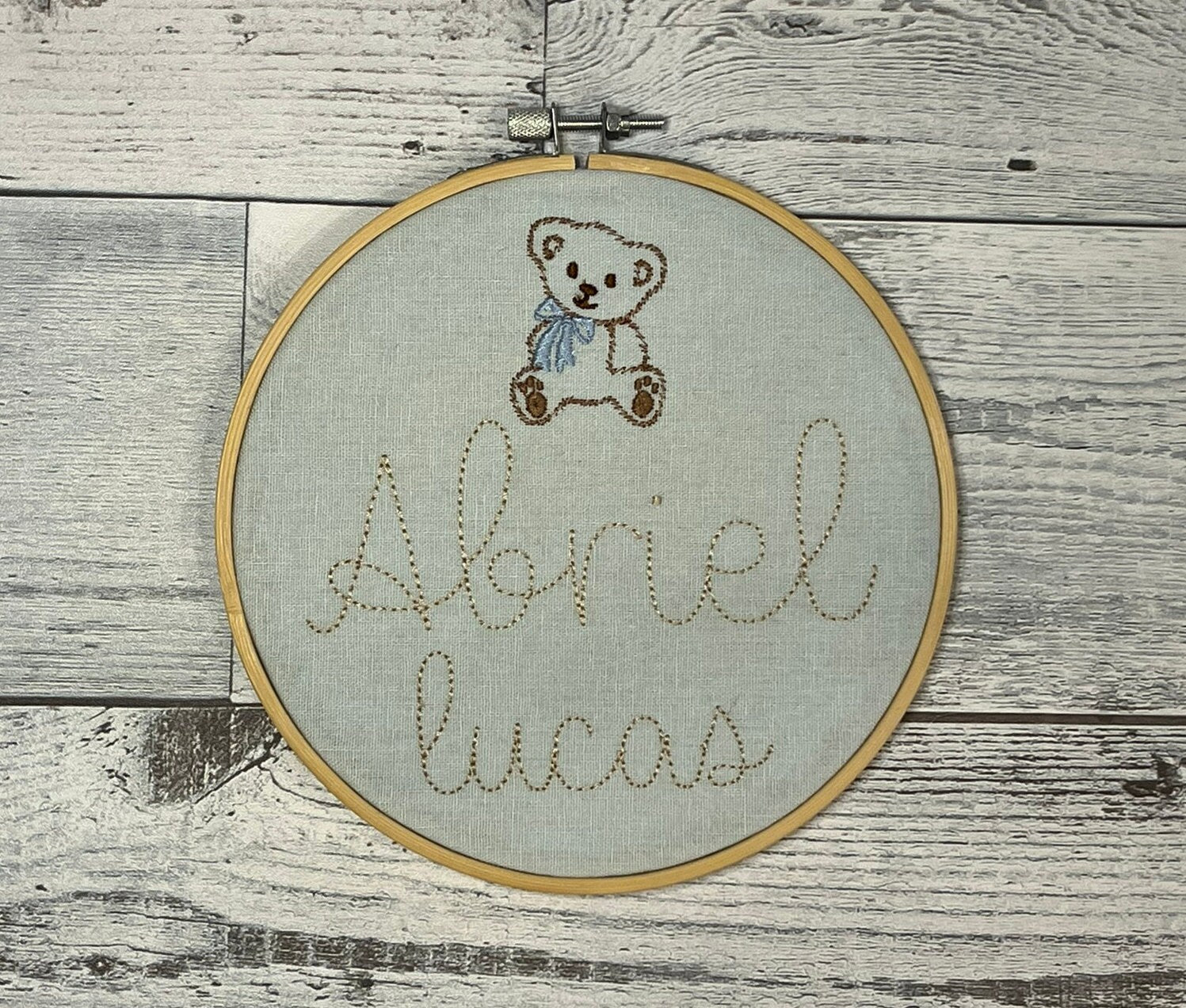 Custom Embroidered Baby Name Announcement | Birth Announcement | Baby Shower Gift | Newborn Photo Prop | Hospital Announcement Sign