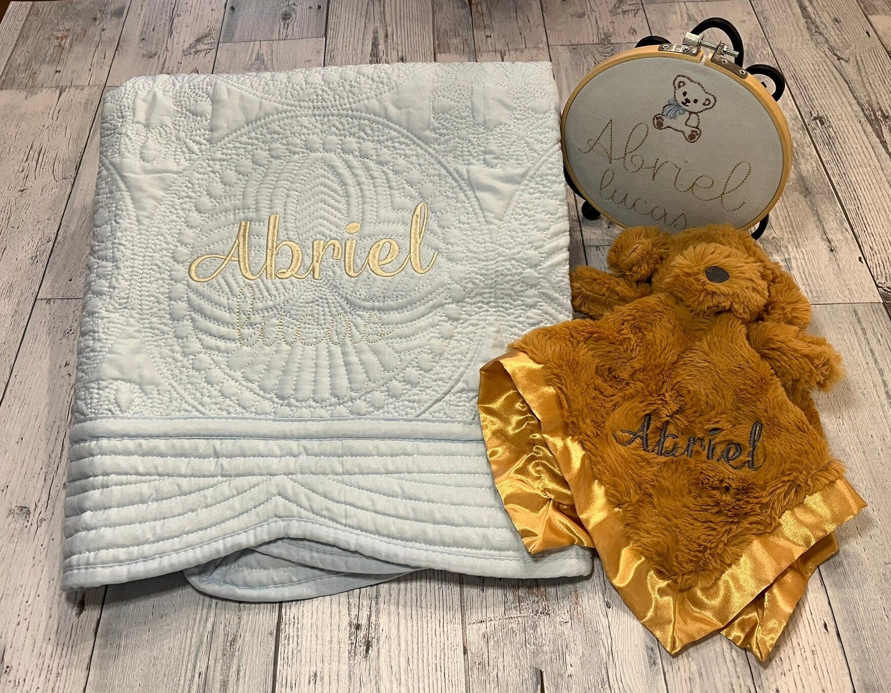 Custom Embroidered Baby Name Announcement | Birth Announcement | Baby Shower Gift | Newborn Photo Prop | Hospital Announcement Sign