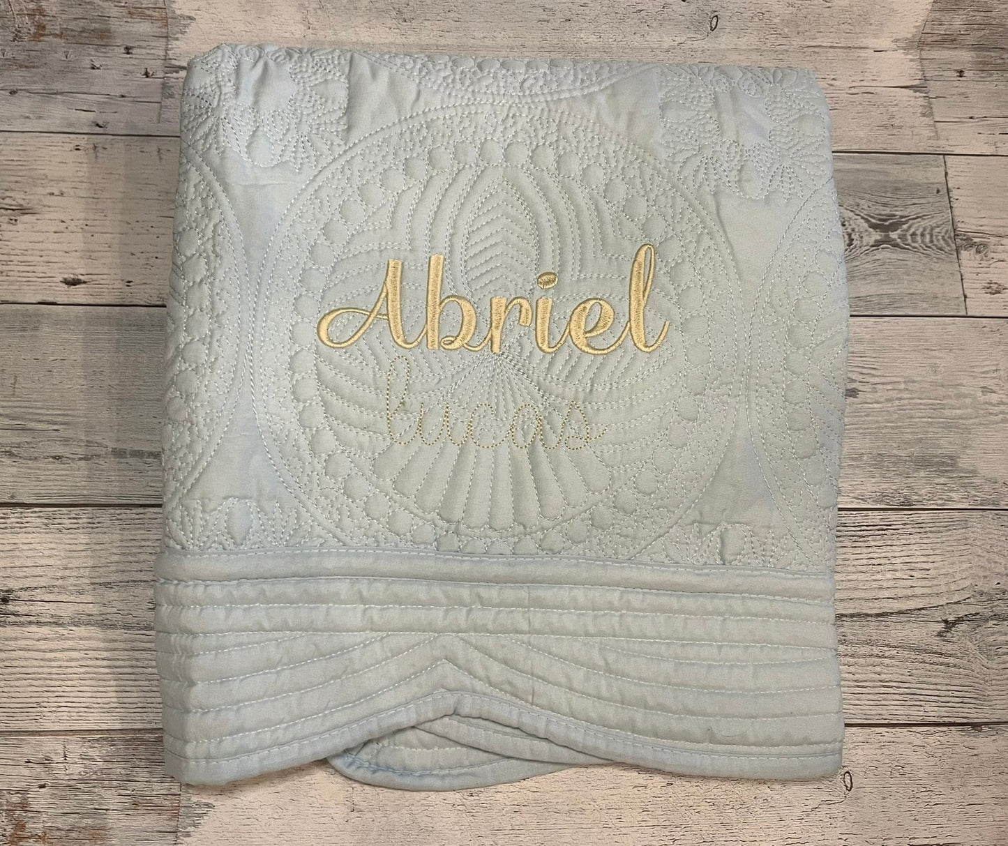 Custom Embroidered Heiloom Baby Blanket | Heirloom Lap Blanket | Custom Gift for Baby | Baby Shower Gift | Embroidered Blanket