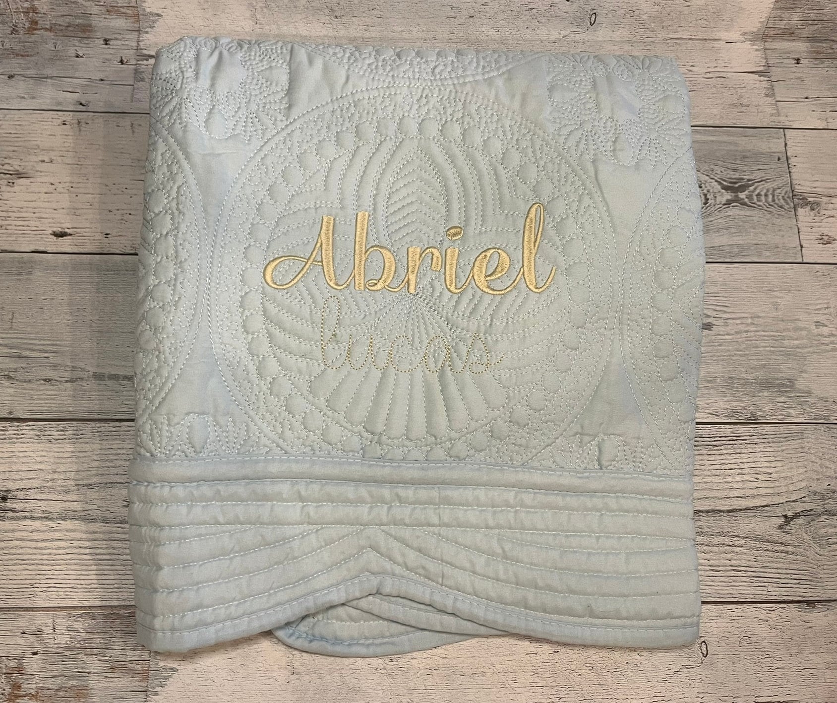 Custom Embroidered Heiloom Baby Blanket | Heirloom Lap Blanket | Custom Gift for Baby | Baby Shower Gift | Embroidered Blanket