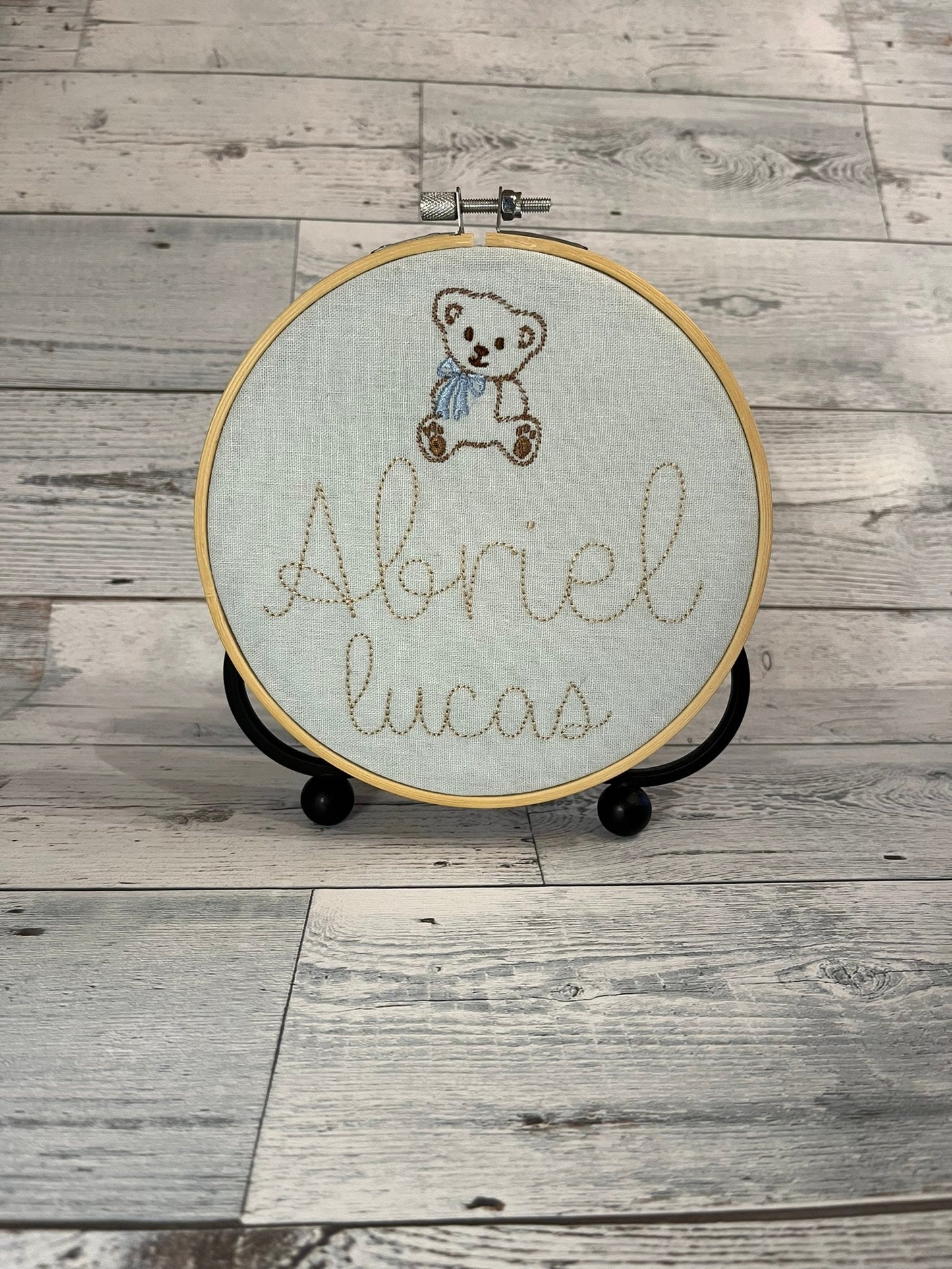 Custom Embroidered Baby Name Announcement | Birth Announcement | Baby Shower Gift | Newborn Photo Prop | Hospital Announcement Sign