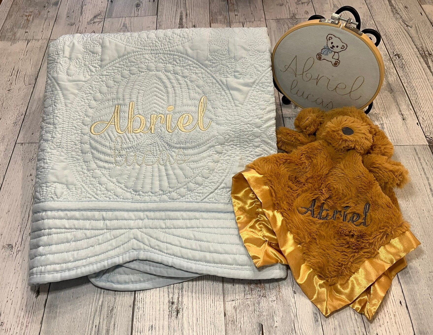 Custom Embroidered Heiloom Baby Blanket | Heirloom Lap Blanket | Custom Gift for Baby | Baby Shower Gift | Embroidered Blanket