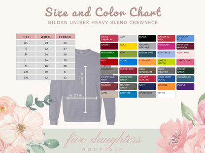 Custom Embroidered Crewneck Sweatshirt: Personalized Text, Unisex Fit