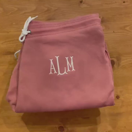 Monogram Jogger | Personalized Jogger | Custom Embroidered Pants | Monogrammed Sweatpants | Unisex Jogger | Bridal Party | Bella + Canvas