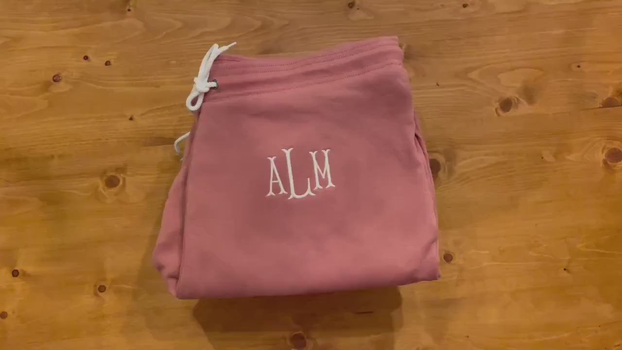 Monogram Jogger | Personalized Jogger | Custom Embroidered Pants | Monogrammed Sweatpants | Unisex Jogger | Bridal Party | Bella + Canvas